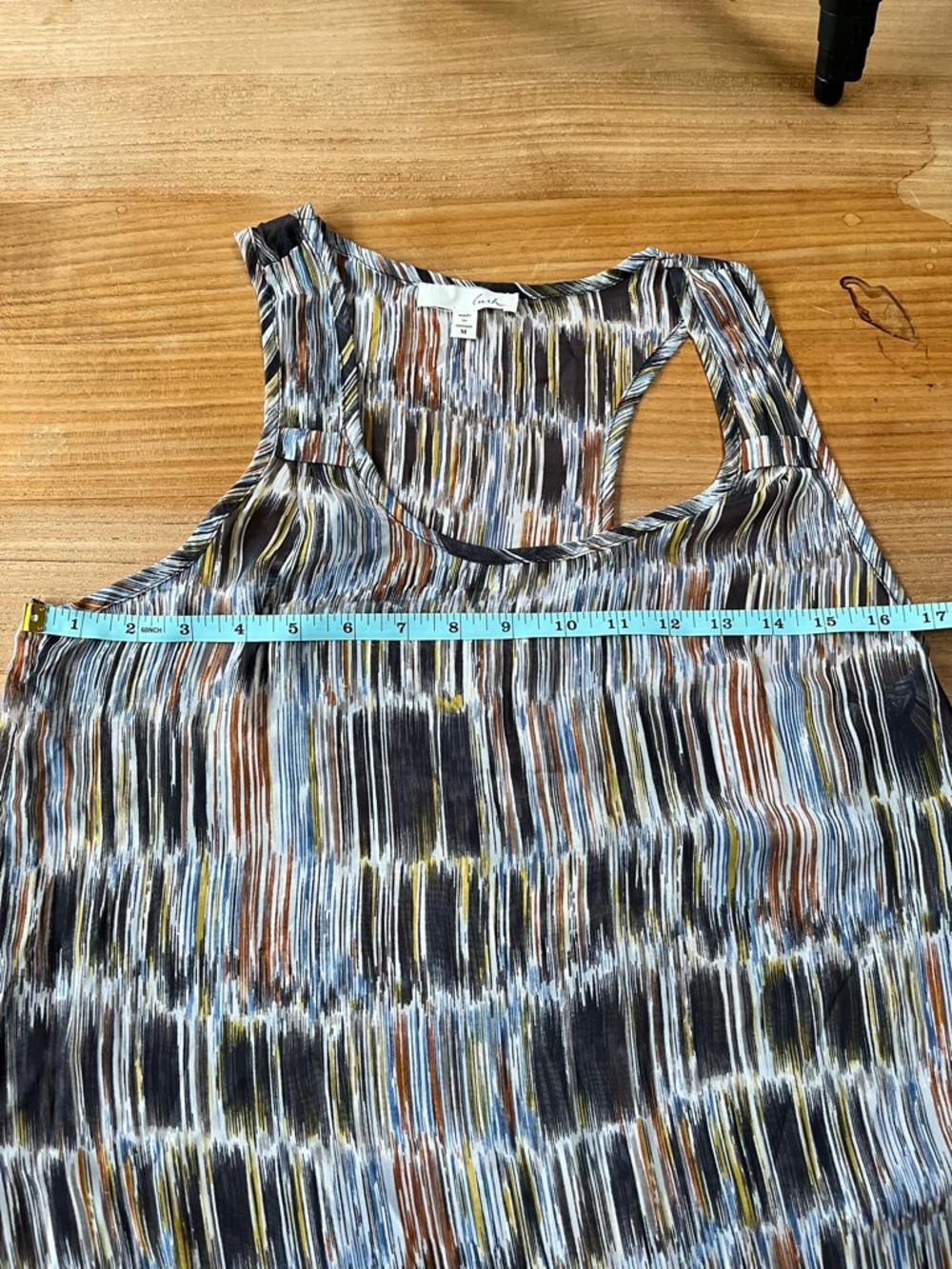 Lush Multi-Color Brushstroke Sleeveless Shell Camisole Top Breezy - Size M - Picture 5 of 6